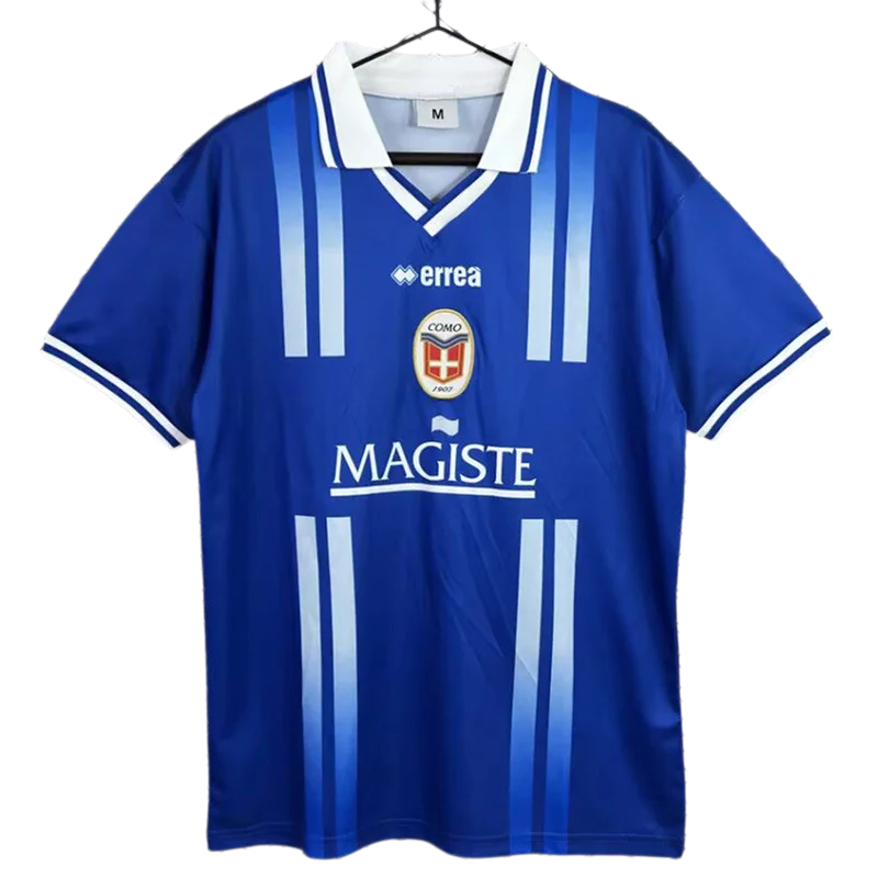 1992-1993 Mens Como Home Blue Retro Soccer Jersey