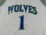 2027 TIMBERWOLVES BALL #1 White Top Quality Hot Pressing NBA Jersey