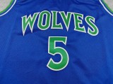 2027 TIMBERWOLVES EDWARDS #5 Blue Top Quality Hot Pressing NBA Jersey