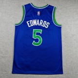 2027 TIMBERWOLVES EDWARDS #5 Blue Top Quality Hot Pressing NBA Jersey