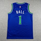 2027 TIMBERWOLVES BALL #1 Blue Top Quality Hot Pressing NBA Jersey