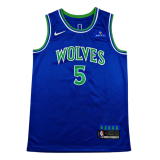 2027 TIMBERWOLVES EDWARDS #5 Blue Top Quality Hot Pressing NBA Jersey