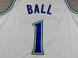 2027 TIMBERWOLVES BALL #1 White Top Quality Hot Pressing NBA Jersey