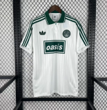 2025-26 Ad Oasis Joint Edition #25 White Green Polo Short Sleeve