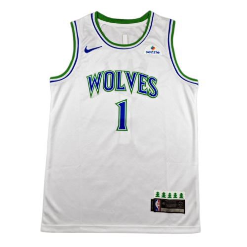 2027 TIMBERWOLVES BALL #1 White Top Quality Hot Pressing NBA Jersey