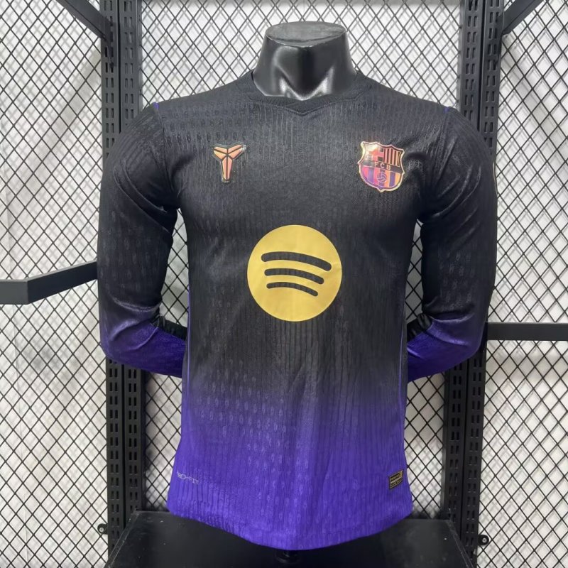 2026-27 Barcelona away Long Sleeve Player Version Soccer Jersey(紫袖子)