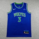 2027 TIMBERWOLVES MCDANIELS #3 Blue Top Quality Hot Pressing NBA Jersey