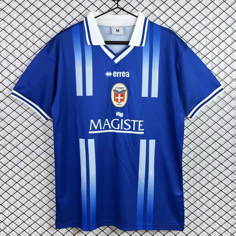 1992-1993 Mens Como Home Blue Retro Soccer Jersey