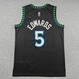 2027 TIMBERWOLVES EDWARDS #5 Black Top Quality Hot Pressing NBA Jersey