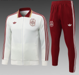 2026-27 Mens Spain Off White Long Pull Training Suit  A26084#