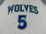 2027 TIMBERWOLVES EDWARDS #5 White Top Quality Hot Pressing NBA Jersey
