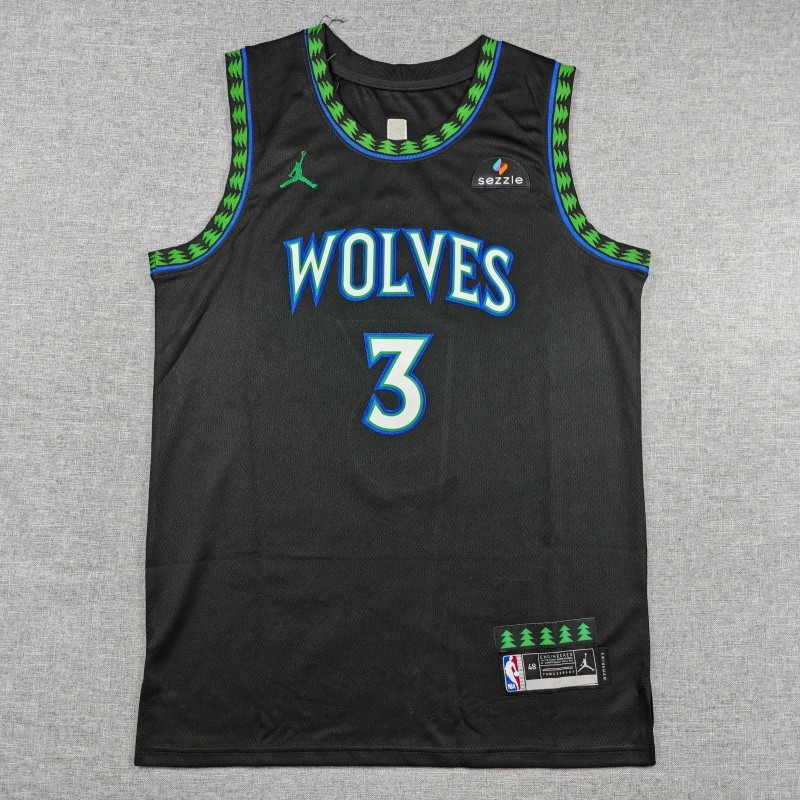 2027 TIMBERWOLVES MCDANIELS #3 Black Top Quality Hot Pressing NBA Jersey