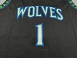 2027 TIMBERWOLVES BALL #1 Black Top Quality Hot Pressing NBA Jersey