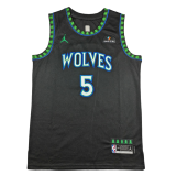 2027 TIMBERWOLVES EDWARDS #5 Black Top Quality Hot Pressing NBA Jersey