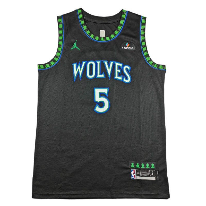 2027 TIMBERWOLVES EDWARDS #5 Black Top Quality Hot Pressing NBA Jersey