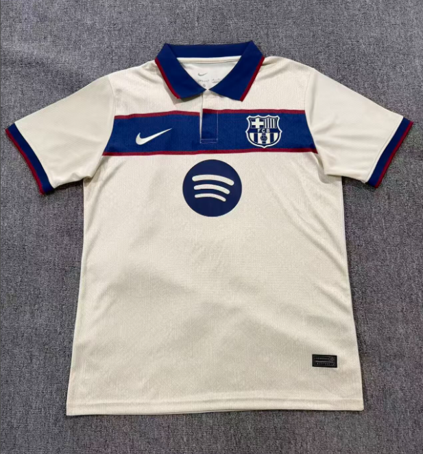 2026-27 Barcelona Special Edition Polo White Fans Soccer Jersey