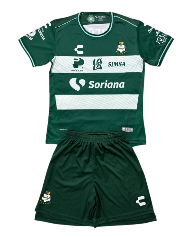 2026-27 Kids Santos Laguna Home Green Soccer Jersey