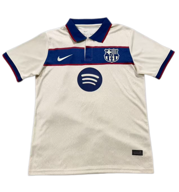 2026-27 Barcelona Special Edition Polo White Fans Soccer Jersey