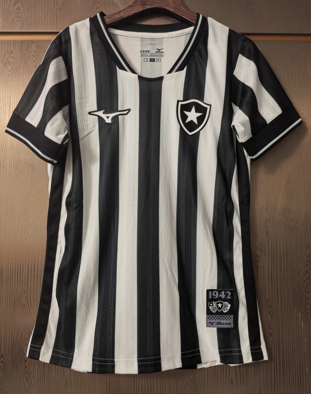 2026-27 Women Botafogo Home Black White Soccer Jersey
