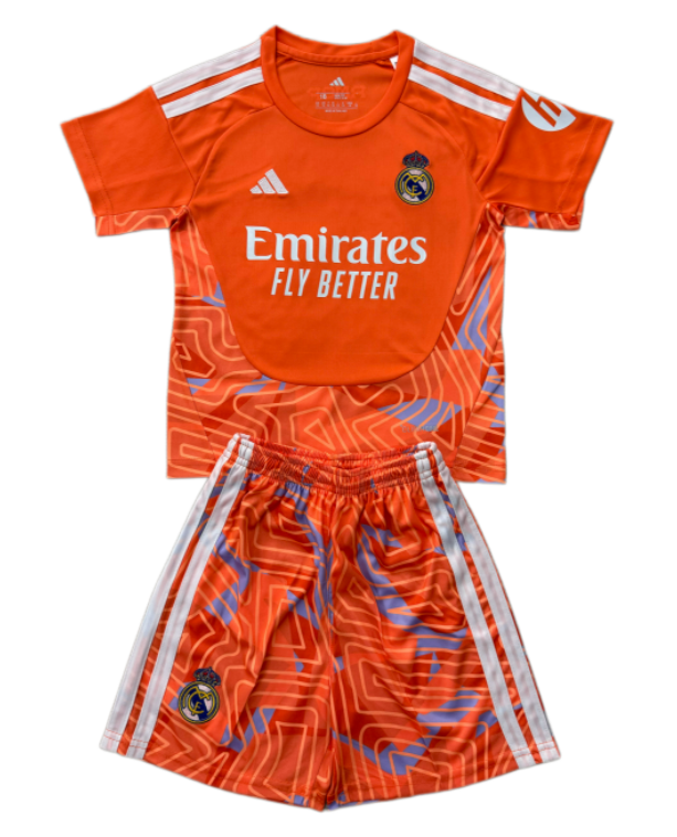 2026-27 Kids Real Madrid Goalkeeper Orange Soccer Jersey