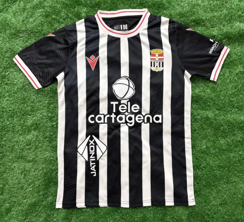 2026-27 Mens Cartagena Home Black White Soccer Jersey