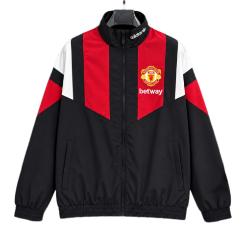 2026-27 Manchester United Black Red Windbreaker