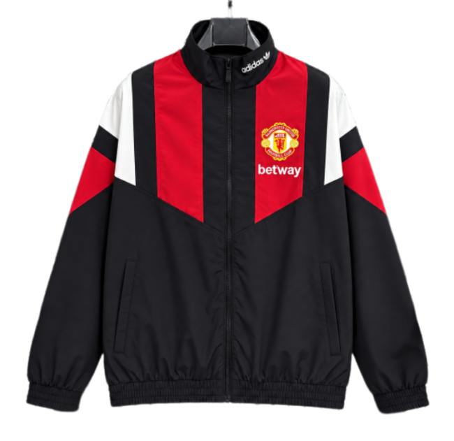 2026-27 Manchester United Black Red Windbreaker