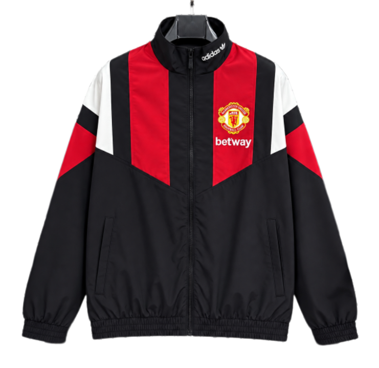 2026-27 Manchester United Black Red Windbreaker