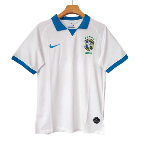 1999-2000 Mens Brazil  Away White Retro Soccer Jersey