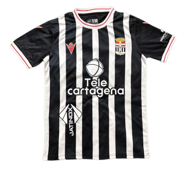 2026-27 Mens Cartagena Home Black White Soccer Jersey