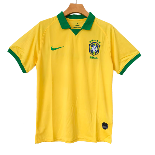 1999-2000 Mens Brazil Home Yellow Retro Soccer Jersey