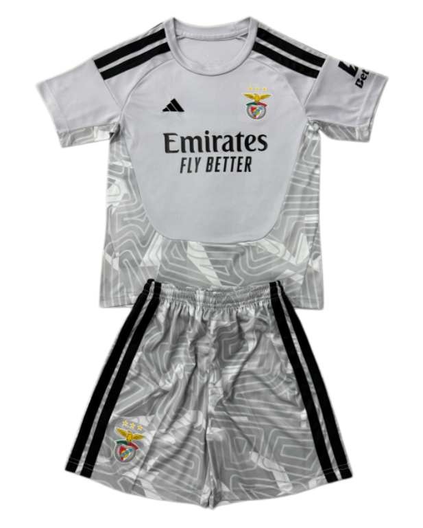 2026-27 Kids Benfica Goalkeeper Grey Soccer Jersey