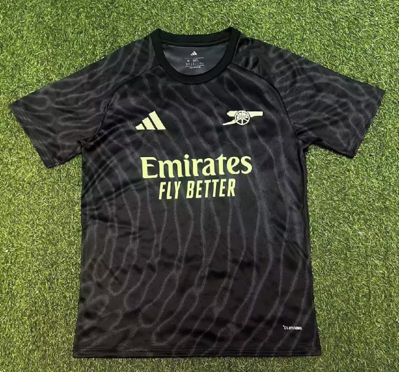 2026-27 Mens Arsenal Pre Match Black Fans Training Shirts