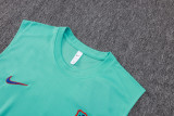 2026-27 Barcelona Light Green Vest Training Short Suit  D26092#