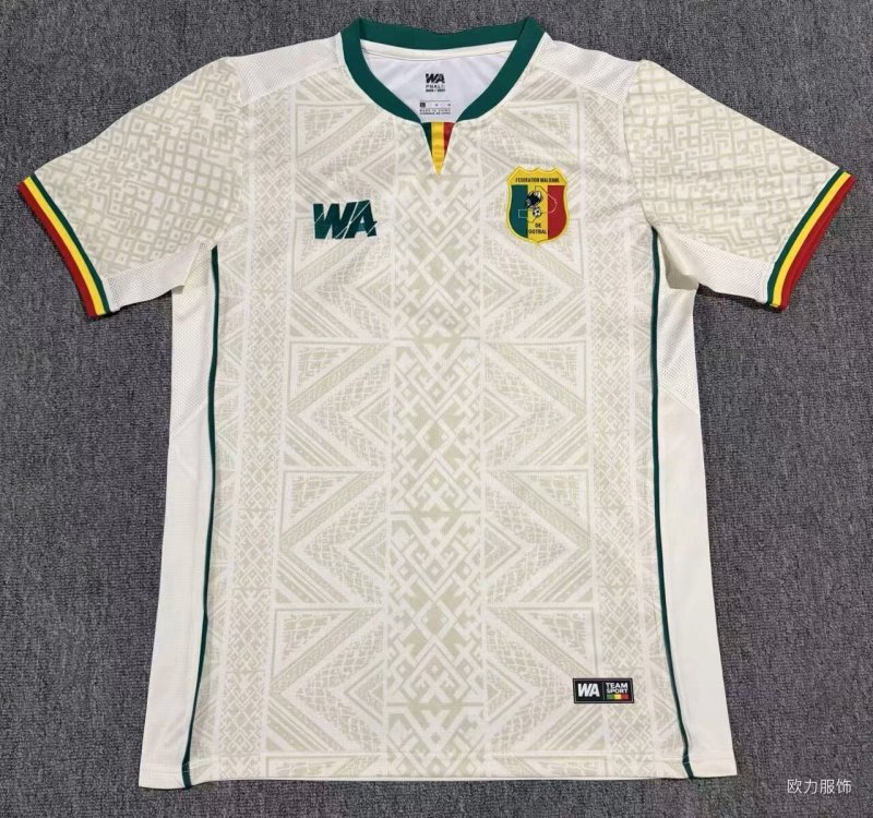 2025-26 Mens Mali Home Off White Fans Soccer Jersey