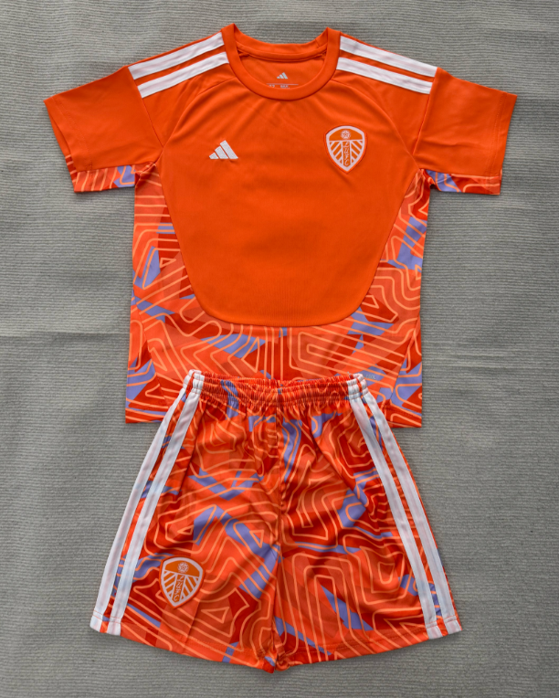2026-27 Kids Leeds United Orange Goalkeeper Soccer Jersey