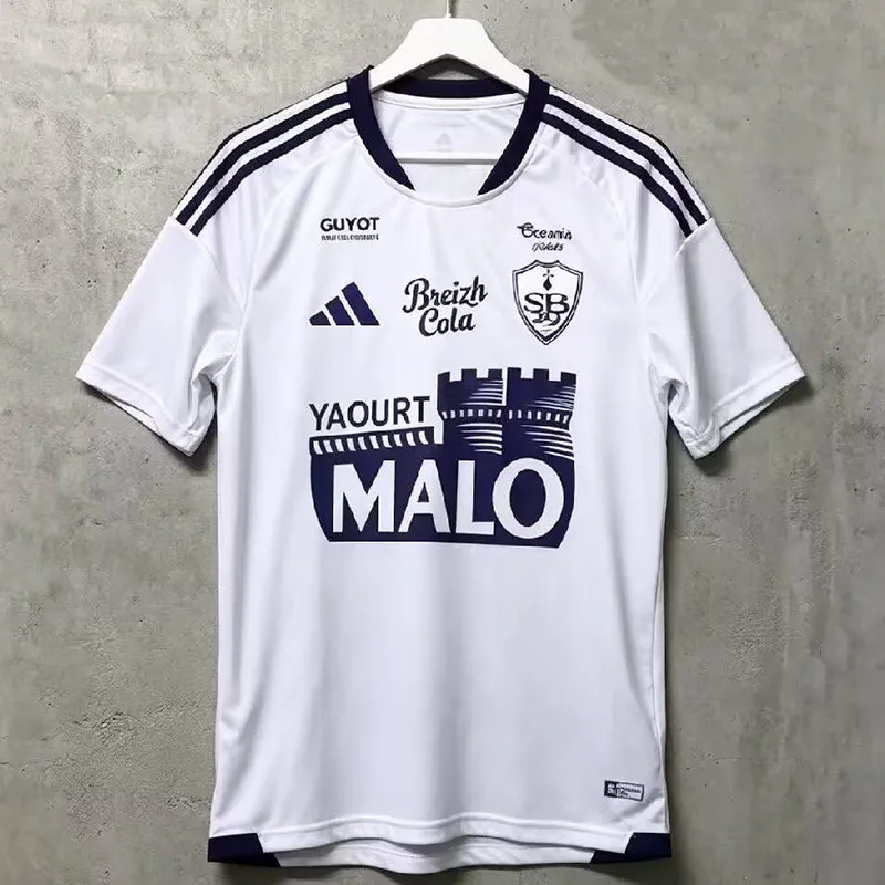 2026-27 Mens Stade Brestois Away White Fans Soccer Jersey