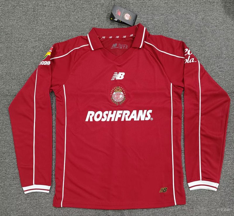 2026-27 Mens Toluca Home Long Sleeve Soccer Jersey