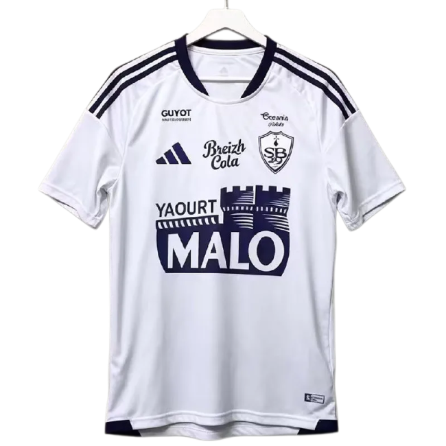 2026-27 Mens Stade Brestois Away White Fans Soccer Jersey