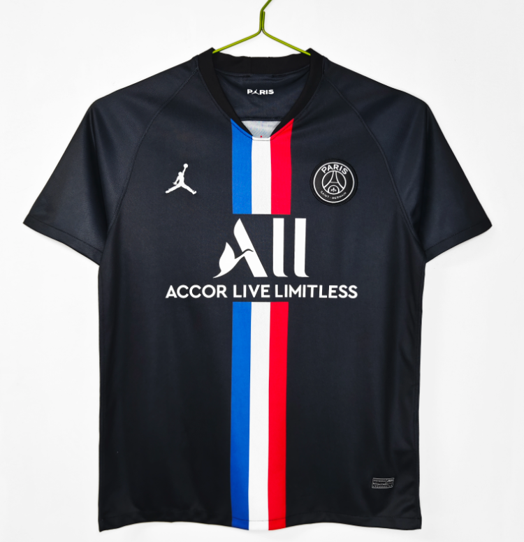 2019-2020 Mens PSG Third Away Black Retro Soccer Jersey