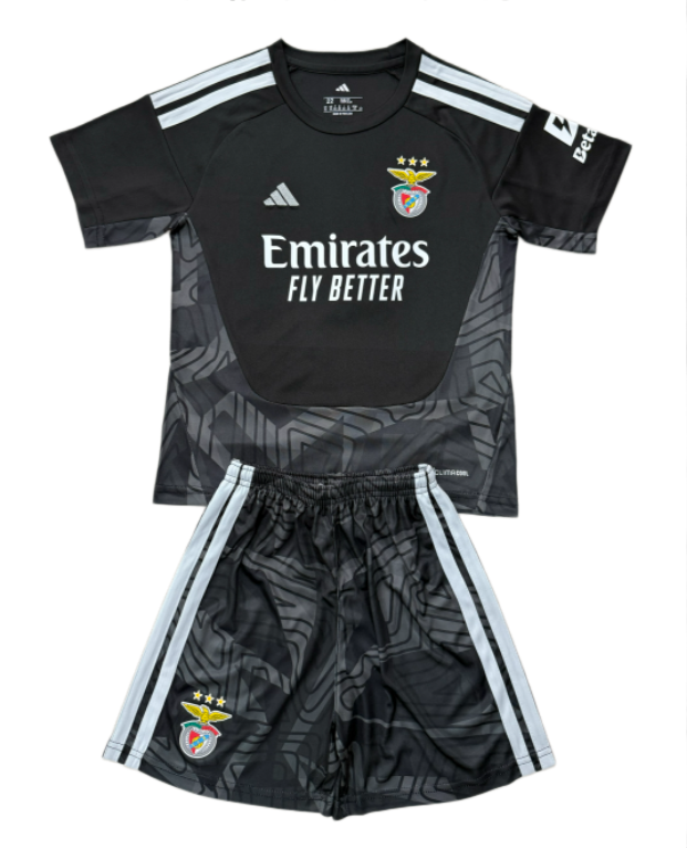 2026-27 Kids Benfica Goalkeeper Black Soccer Jersey