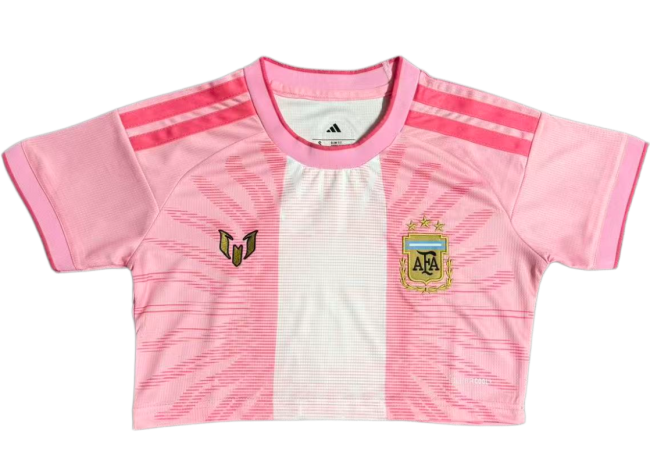 2026-27 Women Argentina Messi Farewell Match Pink Cheerleader Shirt