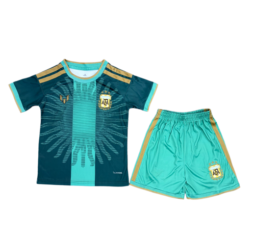 2026-27 Kids Argentina Messi Farewell Match Green Soccer Jersey