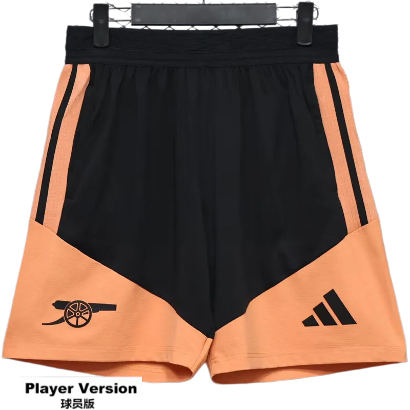 2026-27 Mens Arsenal Black Orange Player Version Shorts Pants