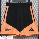 2026-27 Mens Arsenal Black Orange Player Version Shorts Pants