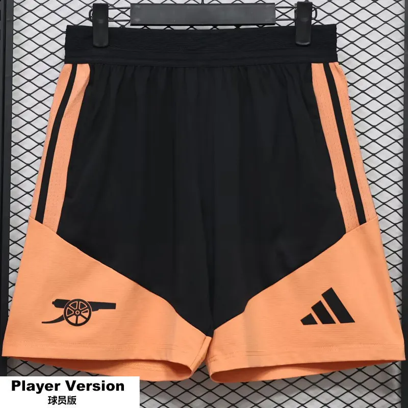 2026-27 Mens Arsenal Black Orange Player Version Shorts Pants