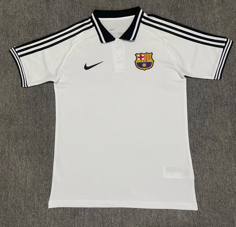 2026-27 Barcelona Special Edition Polo White Fans Soccer Jersey