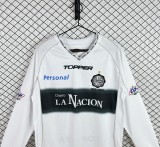 2002 Club Olimpia Home White Long Sleeve Retro Soccer Jersey