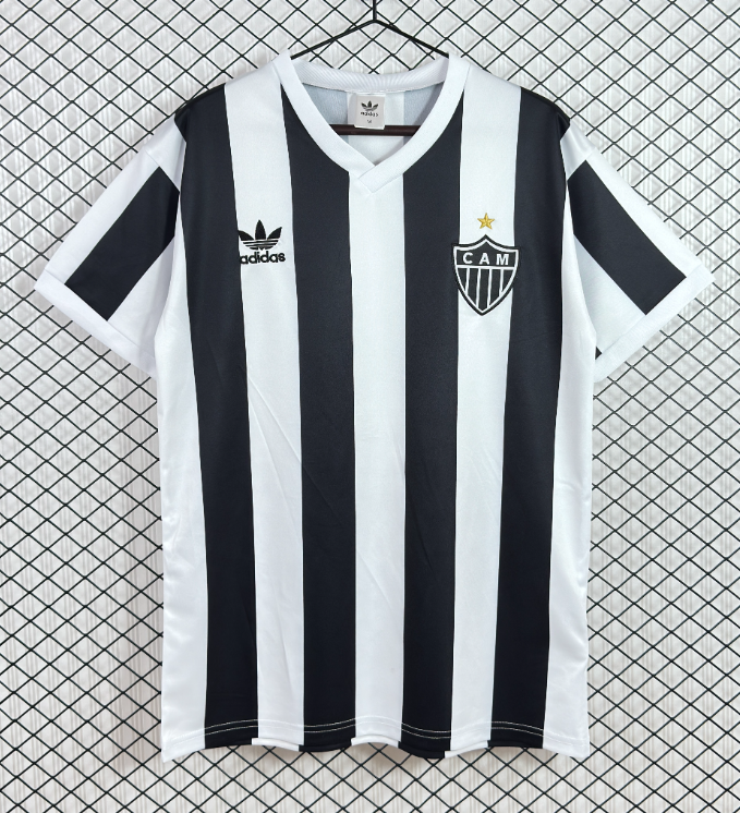 1983 Mens Atletico Mineiro Home Black Retro Soccer Jersey