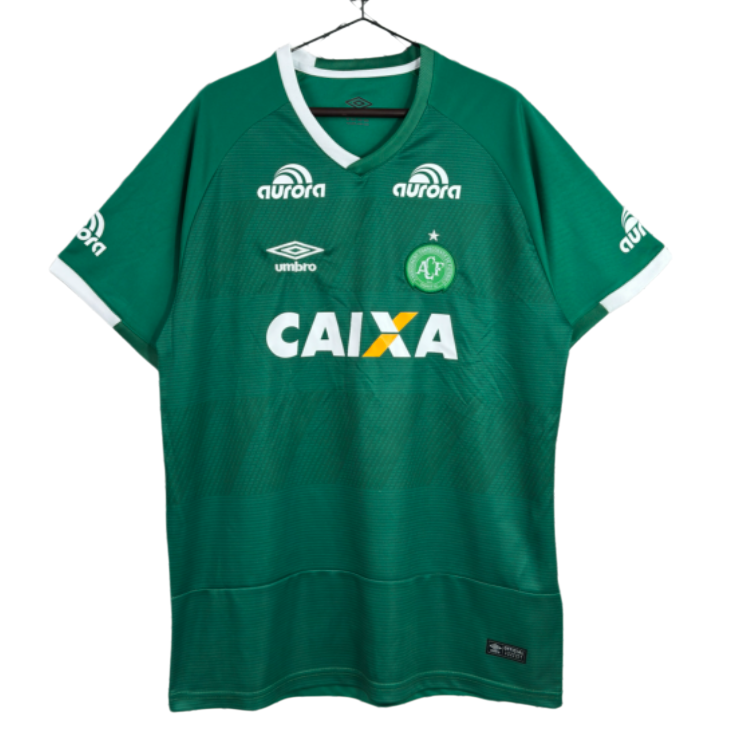 2016 Mens Chapecoense Home Green Retro Soccer Jersey